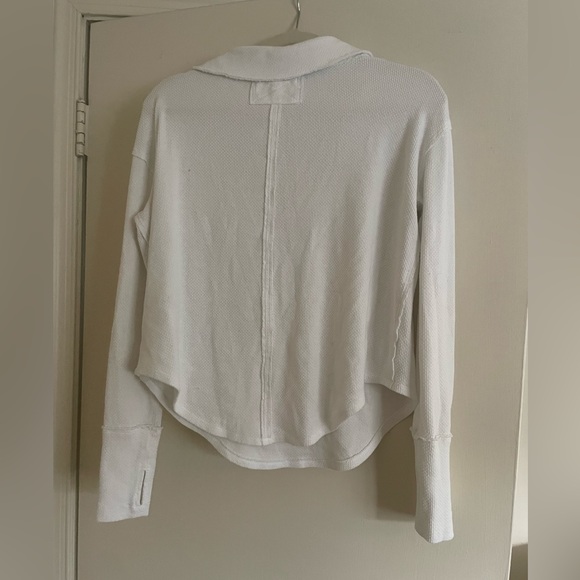 Free People Anakin Thermal Waffle-Knit Top - Extra Small White - Picture 7 of 10